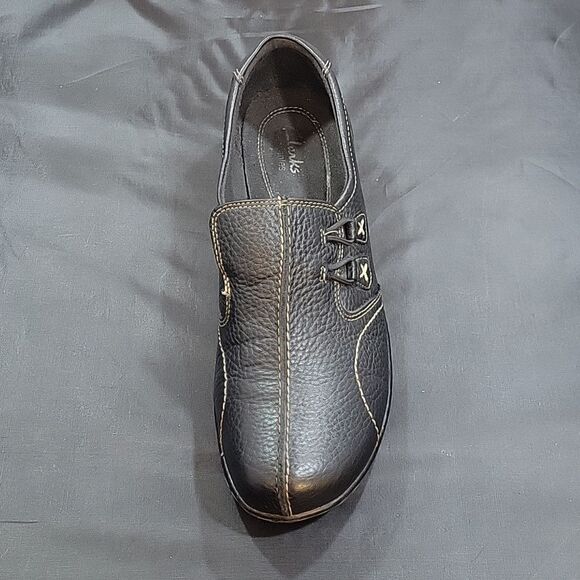 CLARKS COLLECTION ROUND TOE SLIP-ON WOMEN"S FLAT SHOE - Picture 6 of 15